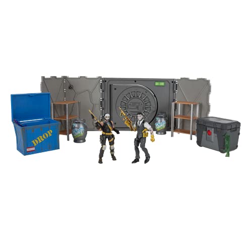 Fortnite The Vault Deluxe Diorama, Includes 2 (4-inch) Articulated Figures, Playset with Breakaway...