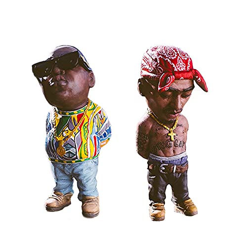 2 Pieces Gift for Hip Hop Lover Figurines Alkyne Legend Commemorative Resin Figurines Ornaments -...